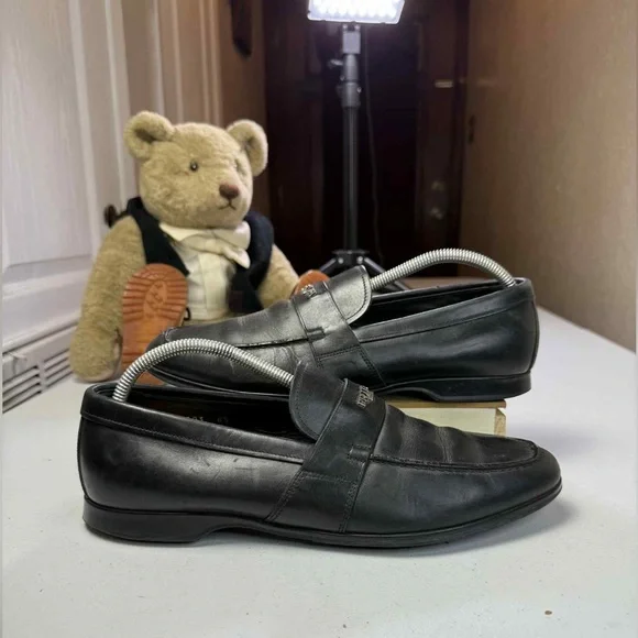 Prada | Shoes | Prada Milano Black Leather Driver Loafers  display picture 1